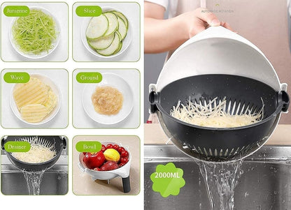 MULTIFUNCTIONAL VEGETABLE CUTTER WITH DRAIN BASKET