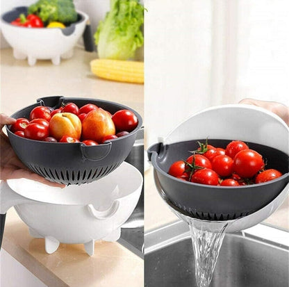 MULTIFUNCTIONAL VEGETABLE CUTTER WITH DRAIN BASKET