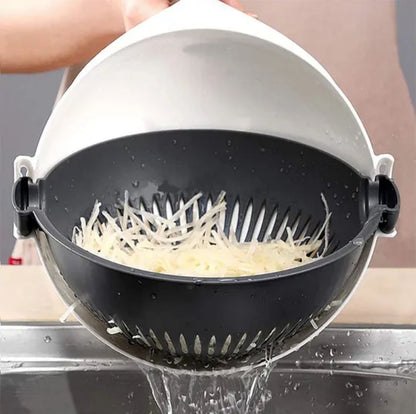 MULTIFUNCTIONAL VEGETABLE CUTTER WITH DRAIN BASKET