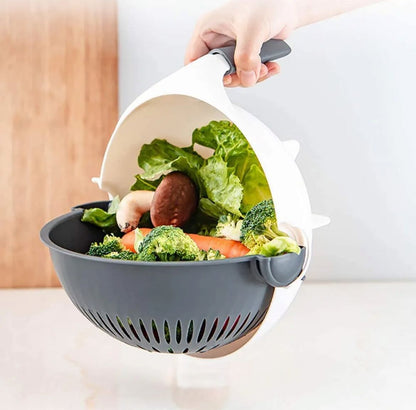 MULTIFUNCTIONAL VEGETABLE CUTTER WITH DRAIN BASKET