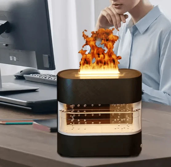 RAIN DROPS SIMULATION FLAME HUMIDIFIER
