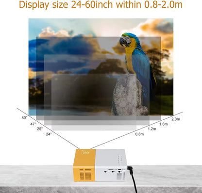 Meer YG300 Mini Portable Projector - 1080P Supported Cinema